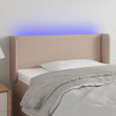 vidaXL Headboard LED 83x16x78/88 cm artificial leather black