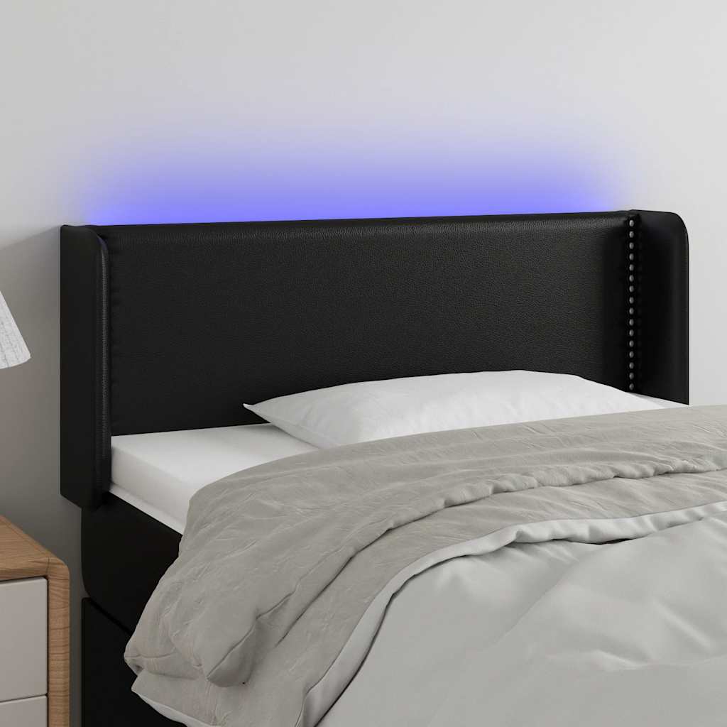 vidaXL Panneau de porte LED 83x16x78/88 cm noir artistique