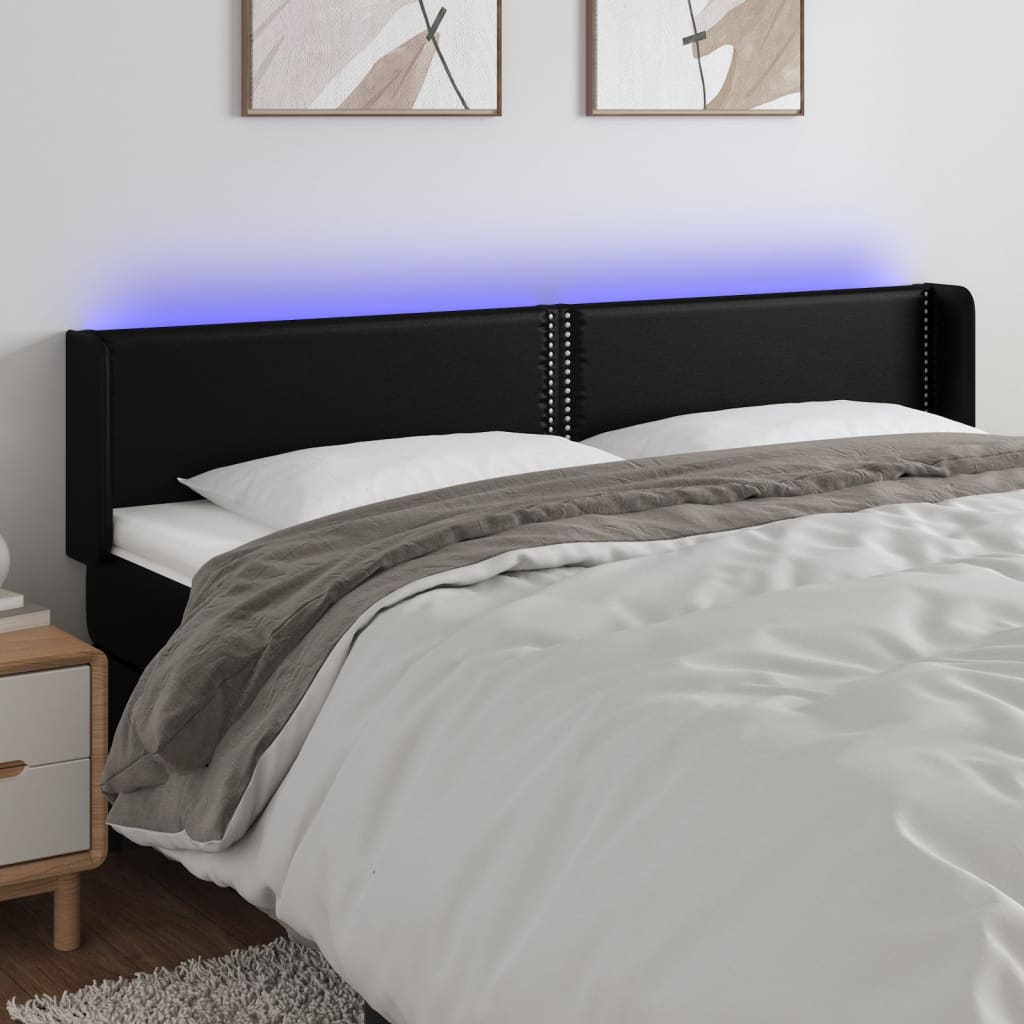 vidaXL Panneau de porte LED 83x16x78/88 cm noir artistique