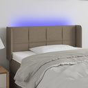 vidaXL Headboard LED 83x16x78/88 cm fabric light grey