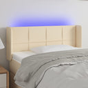 vidaXL Headboard LED 83x16x78/88 cm fabric light grey