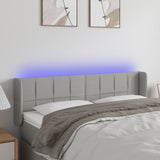 vidaXL Hoofdbord LED 83x16x78/88 cm stof lichtgrijs