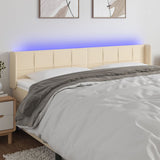 vidaXL Hoofdbord LED 83x16x78/88 cm stof lichtgrijs