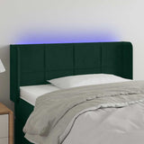 vidaXL Hoofdbord LED 83x16x78/88 cm fluweel lichtgrijs