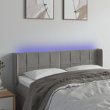 vidaXL Hoofdbord LED 83x16x78/88 cm fluweel lichtgrijs