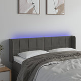 vidaXL Hoofdbord LED 83x16x78/88 cm fluweel lichtgrijs