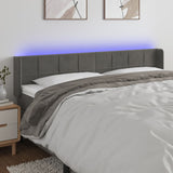 vidaXL Hoofdbord LED 83x16x78/88 cm fluweel lichtgrijs