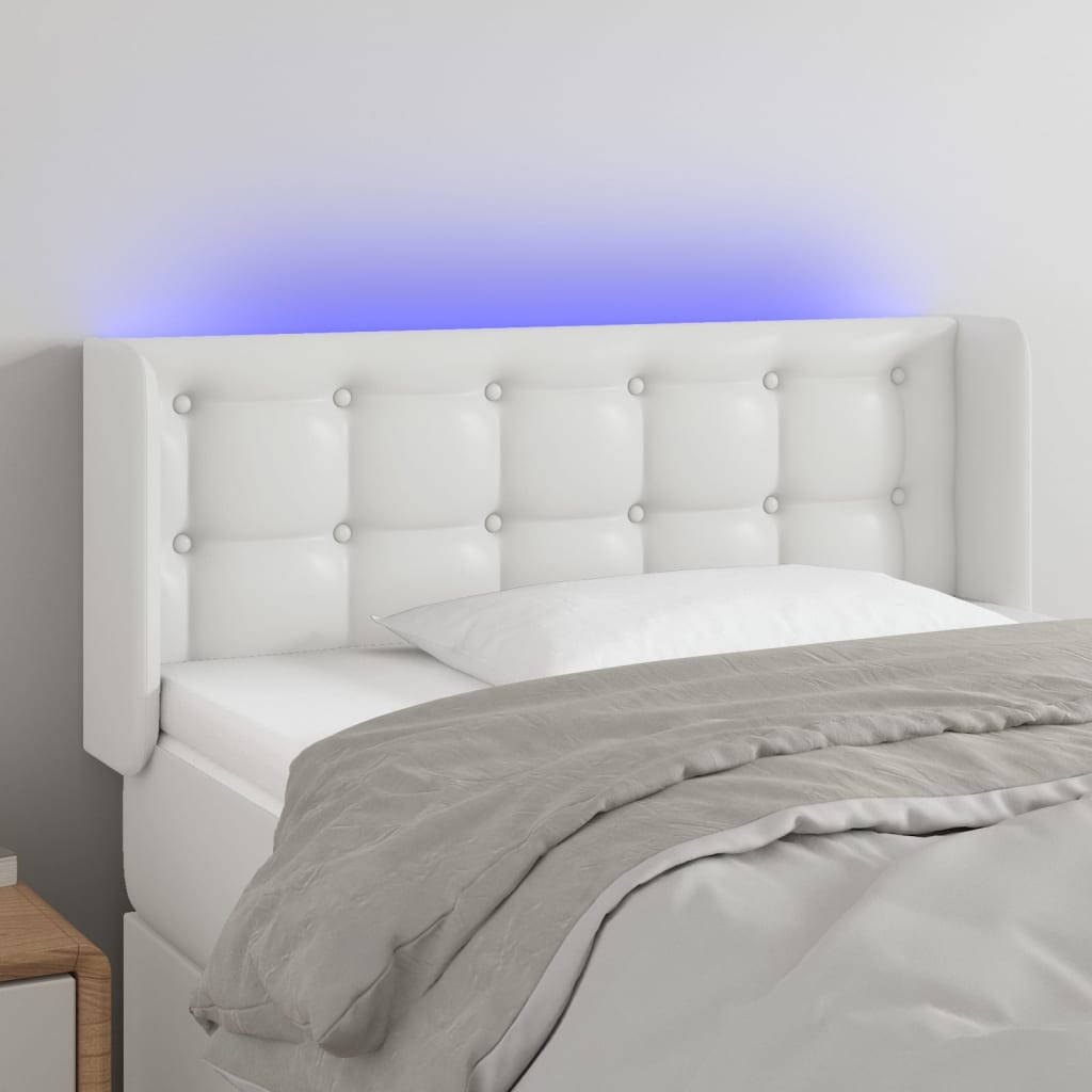 vidaXL Hoofdbord LED 83x16x78/88 cm kunstleer zwart