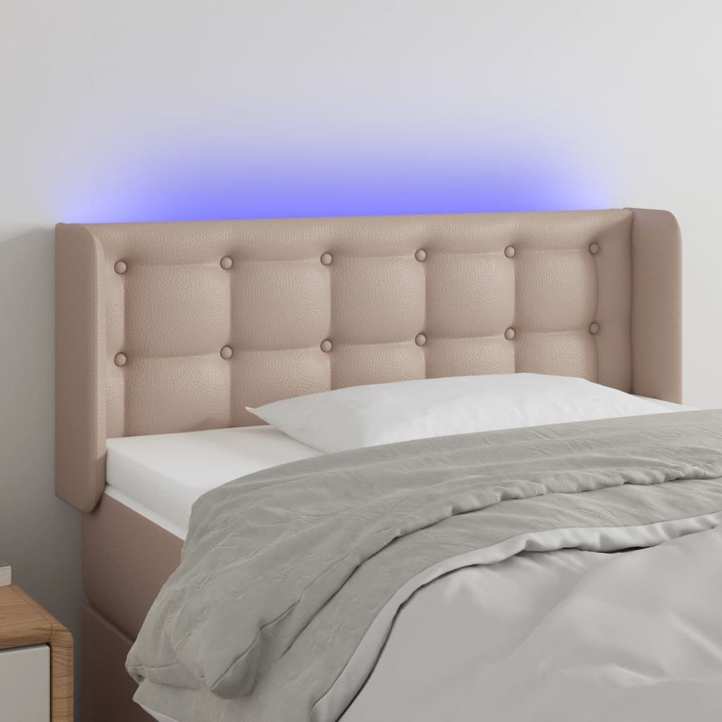 vidaXL Hoofdbord LED 83x16x78/88 cm kunstleer zwart