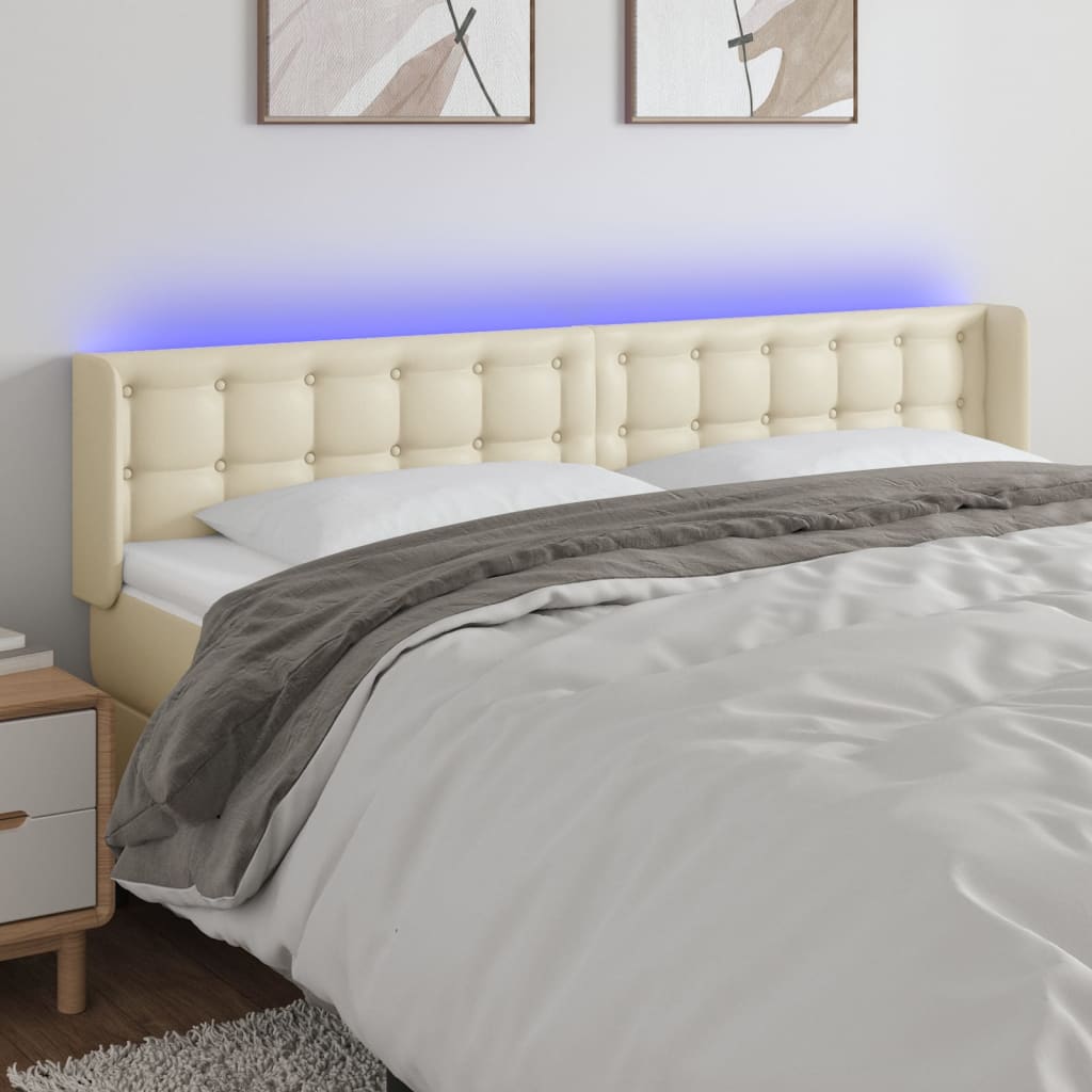 vidaXL Hoofdbord LED 83x16x78/88 cm kunstleer zwart