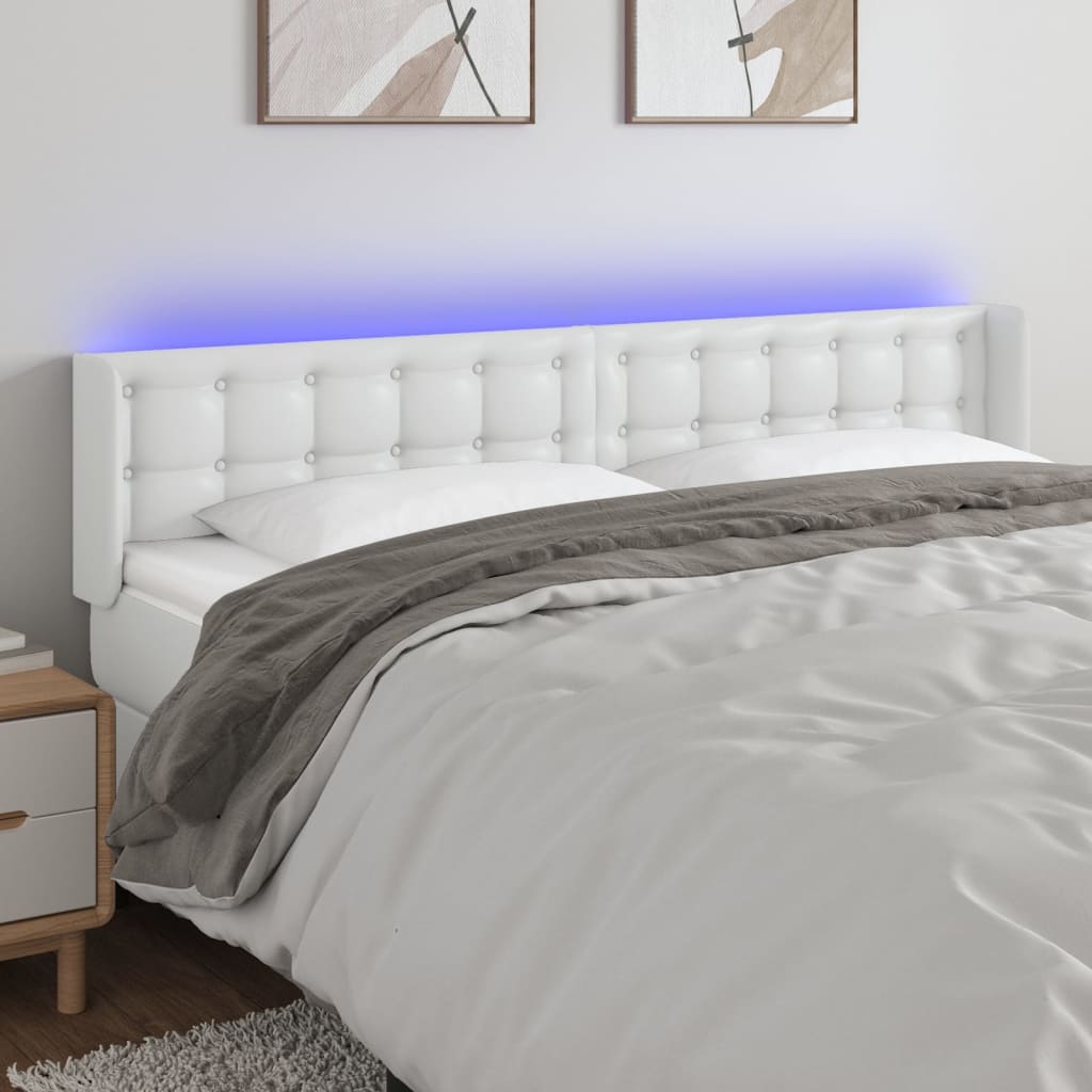 vidaXL Hoofdbord LED 83x16x78/88 cm kunstleer zwart