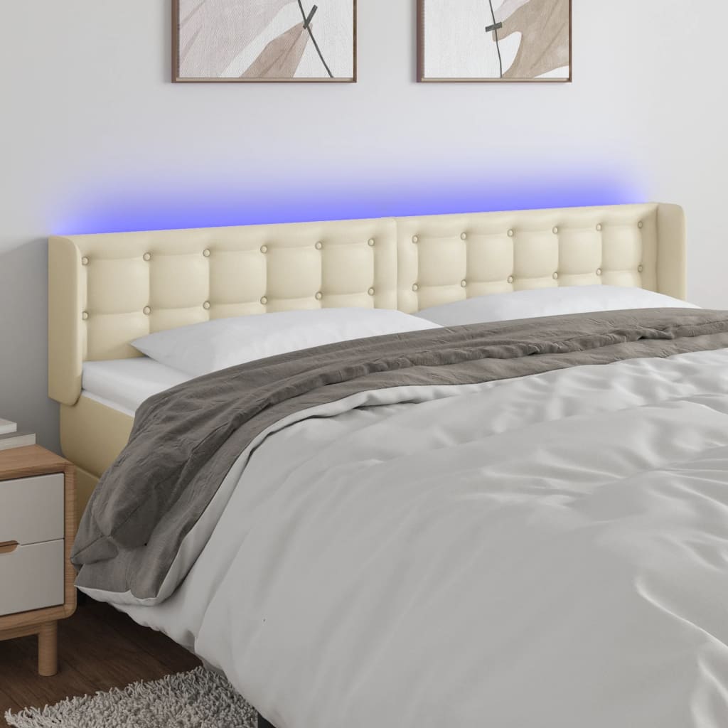 vidaXL Hoofdbord LED 83x16x78/88 cm kunstleer zwart