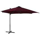 vidaXL Zweefparasol met paal en LED-verlichting 250 cm groen