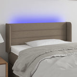 vidaXL Hoofdbord LED 83x16x78/88 cm stof lichtgrijs