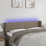 vidaXL Hoofdbord LED 83x16x78/88 cm stof lichtgrijs