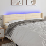 vidaXL Hoofdbord LED 83x16x78/88 cm stof lichtgrijs