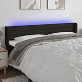 vidaXL Hoofdbord LED 83x16x78/88 cm stof lichtgrijs