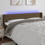 vidaXL Hoofdbord LED 83x16x78/88 cm stof lichtgrijs