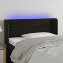 vidaXL Hoofdbord LED 83x16x78/88 cm fluweel lichtgrijs