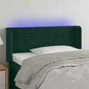 vidaXL Hoofdbord LED 83x16x78/88 cm fluweel lichtgrijs