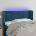 vidaXL Hoofdbord LED 83x16x78/88 cm fluweel lichtgrijs