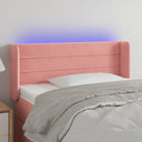 vidaXL Hoofdbord LED 83x16x78/88 cm fluweel lichtgrijs