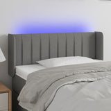 vidaXL Hoofdbord LED 83x16x78/88 cm stof lichtgrijs