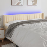 vidaXL Hoofdbord LED 83x16x78/88 cm stof lichtgrijs