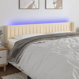 vidaXL Hoofdbord LED 83x16x78/88 cm stof lichtgrijs