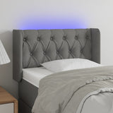 vidaXL Hoofdbord LED 83x16x78/88 cm stof lichtgrijs