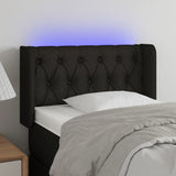 vidaXL Hoofdbord LED 83x16x78/88 cm stof lichtgrijs