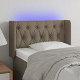 vidaXL Hoofdbord LED 83x16x78/88 cm stof lichtgrijs