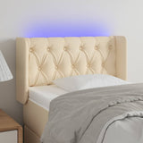 vidaXL Hoofdbord LED 83x16x78/88 cm stof lichtgrijs