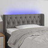 vidaXL Hoofdbord LED 83x16x78/88 cm stof lichtgrijs