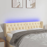 vidaXL Hoofdbord LED 83x16x78/88 cm stof lichtgrijs