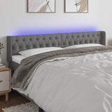 vidaXL Hoofdbord LED 83x16x78/88 cm stof lichtgrijs