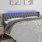 vidaXL Hoofdbord LED 83x16x78/88 cm stof lichtgrijs