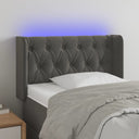 vidaXL Hoofdbord LED 83x16x78/88 cm fluweel lichtgrijs