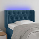 vidaXL Hoofdbord LED 83x16x78/88 cm fluweel lichtgrijs