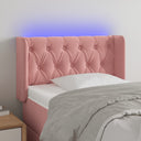 vidaXL Hoofdbord LED 83x16x78/88 cm fluweel lichtgrijs