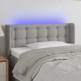 vidaXL Hoofdbord LED 83x16x78/88 cm stof lichtgrijs