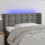 vidaXL Hoofdbord LED 83x16x78/88 cm stof lichtgrijs