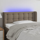 vidaXL Hoofdbord LED 83x16x78/88 cm stof lichtgrijs