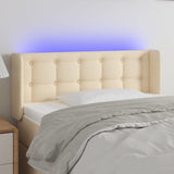 vidaXL Hoofdbord LED 83x16x78/88 cm stof lichtgrijs