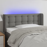 vidaXL Hoofdbord LED 83x16x78/88 cm stof lichtgrijs