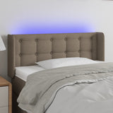 vidaXL Hoofdbord LED 83x16x78/88 cm stof lichtgrijs