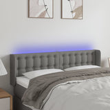 vidaXL Hoofdbord LED 83x16x78/88 cm stof lichtgrijs