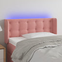 vidaXL Hoofdbord LED 83x16x78/88 cm fluweel lichtgrijs