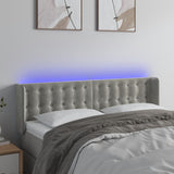 vidaXL Hoofdbord LED 83x16x78/88 cm fluweel lichtgrijs