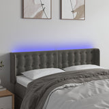 vidaXL Hoofdbord LED 83x16x78/88 cm fluweel lichtgrijs